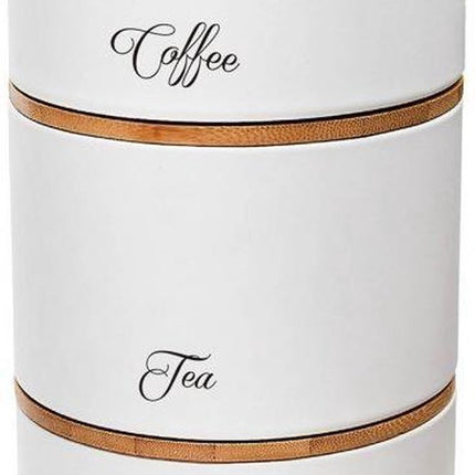 Klausberg 7507 - stapelbare voorraad potten - koffie, thee, suiker - wit