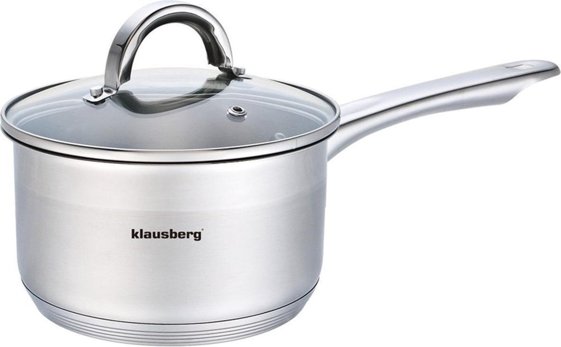 Klausberg kleine steelpan met deksel – sauspan Ø 14 cm, 1 liter, inductie