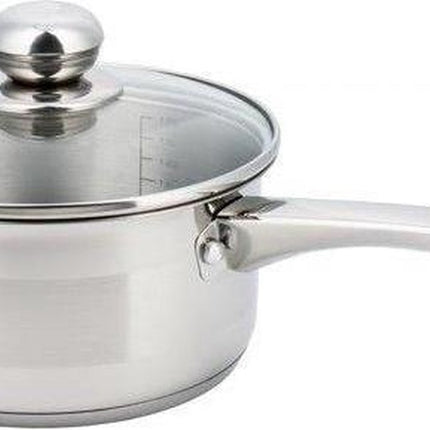 Kinghoff - Steelpan met deksel - 14 cm - 7 cm diep - 1 liter