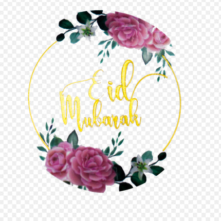 Eid Mubarak stickers bloem (12st)