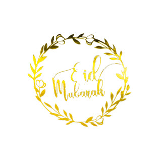 Eid mubarak Stickers goud leaf (12st)