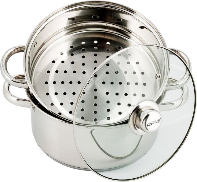 Stoompan - Ø18 cm - rvs - alle warmtebronnen