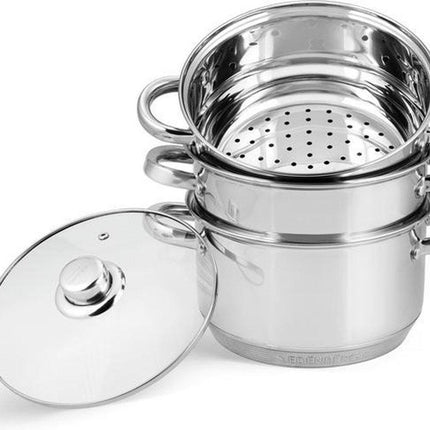 Edënbërg  - Stoompannenset - Ø 20 cm - 4-delig - 9-Laags Bodem