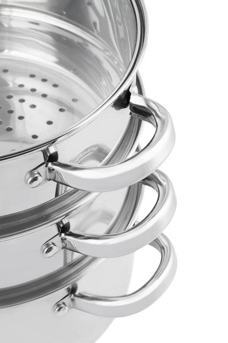 Edënbërg - Set de casseroles vapeur - Ø 20 cm - 4 pièces - Fond 9 couches