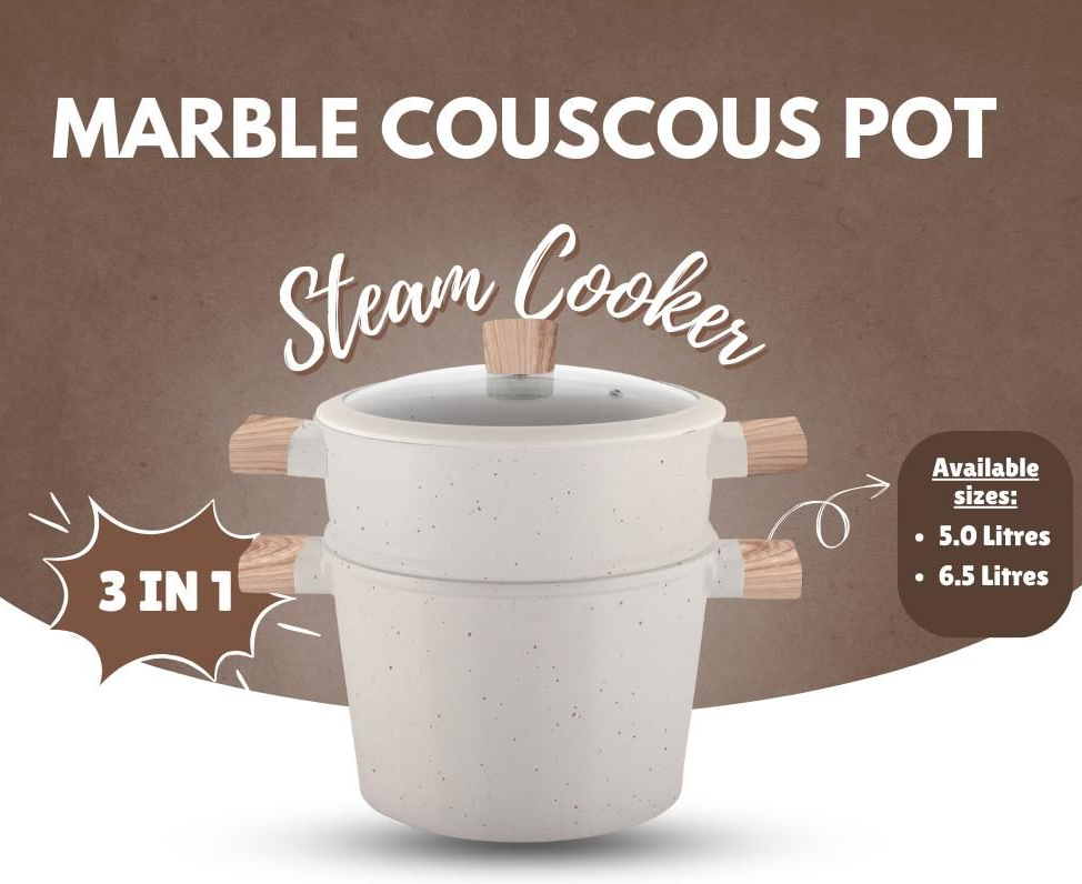 Hakal stoompan 3-in-1 – couscous pan 6,5 liter, ook voor inductie – foto 5