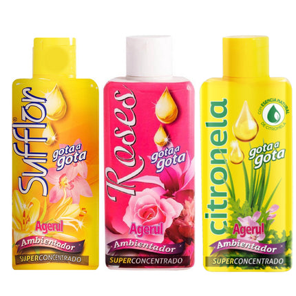 Gota Gota Mix pakket luchtverfrissers van 3 stuks - Sufflor - Roses -Citronela