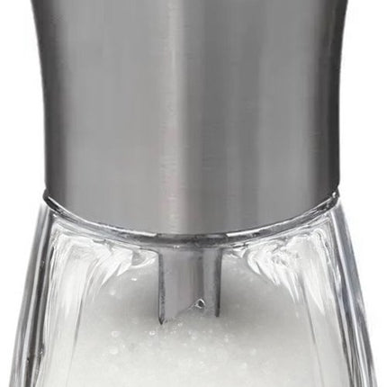 Suikerpot glas/rvs metaal - transparant/zilver - 16 cm