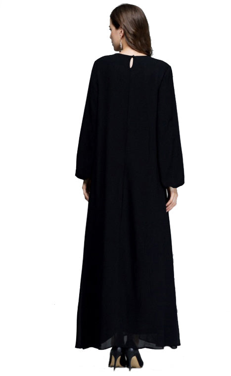 Chiffon-Spitzen-Abaya