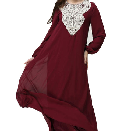 Chiffon Lace Abaya