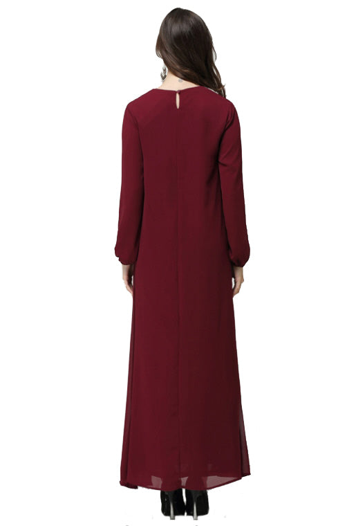 Chiffon-Spitzen-Abaya
