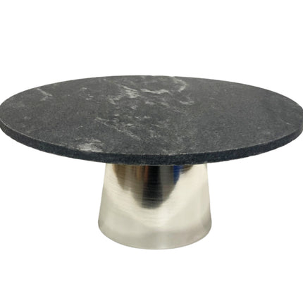 Ronde Cake Stand plateau Marble Cake Display Ø 30 cm-zwart