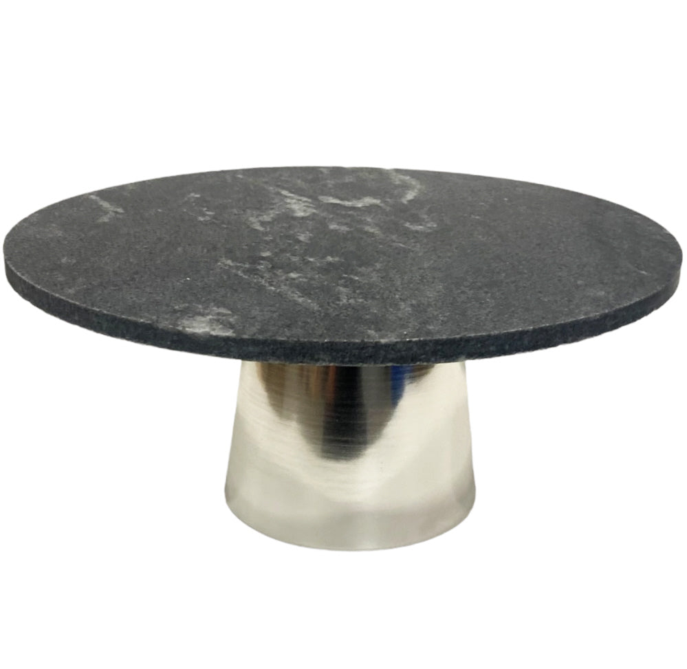 Présentoir à gâteaux rond Marbre Ø 30 cm-noir
