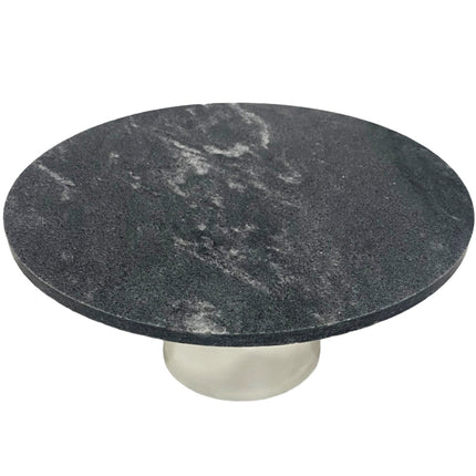 Ronde Cake Stand plateau Marble Cake Display Ø 30 cm-zwart