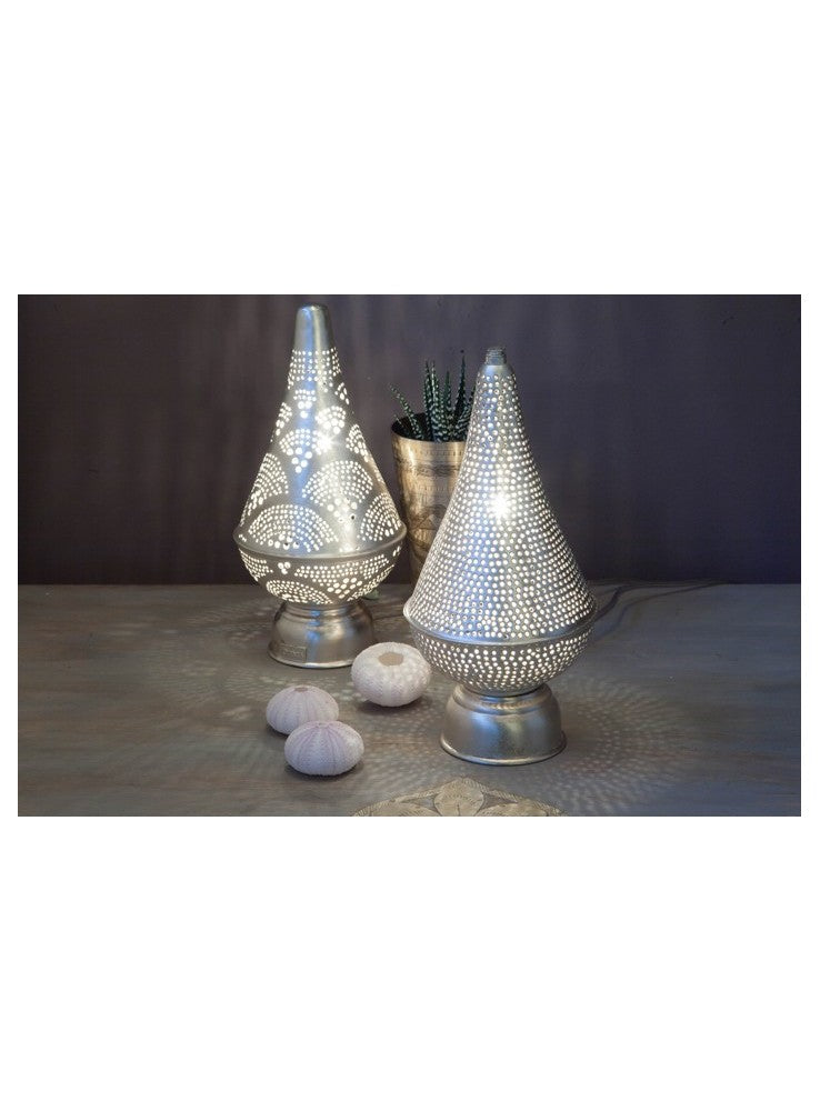 Zenza Tischlampe Fan Mini Silber