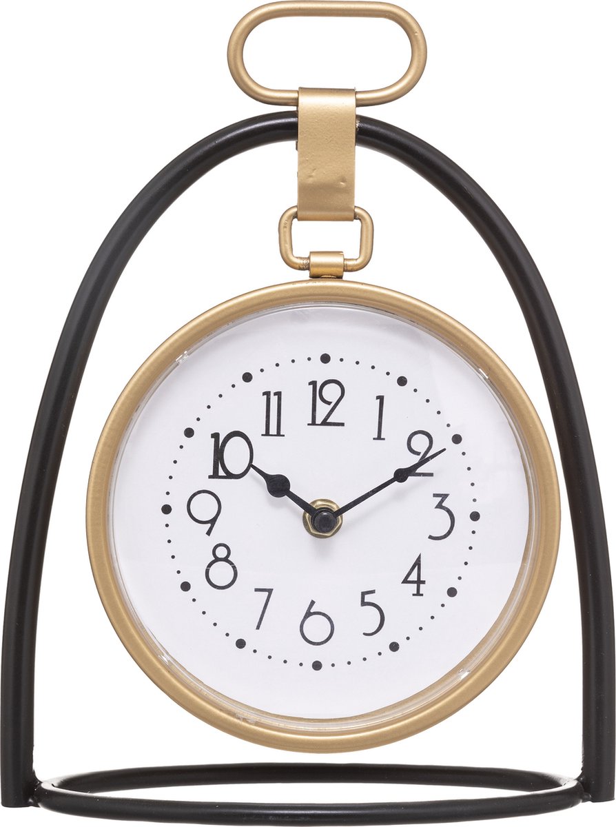 Horloge de table Athènes - or/noir - H27 cm