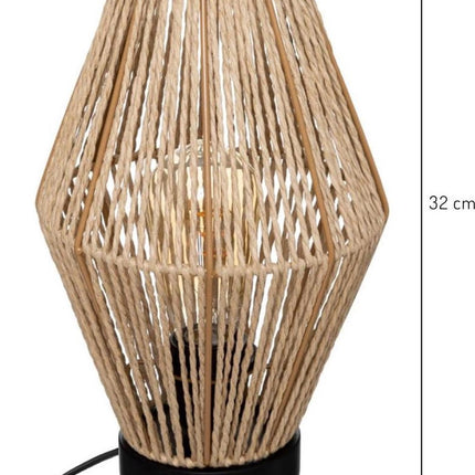 Sfeervolle tafellamp 32 cm beige natuurlijk