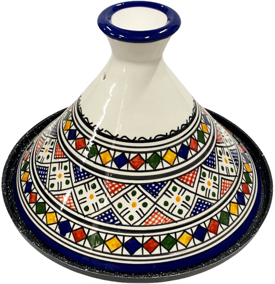 Cuilina tajine Fes Ø 30 cm – inductie tajine met handbeschilderd deksel – foto 2
