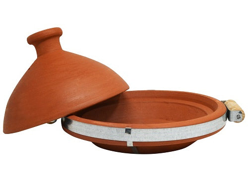 Tajine Natural ongeglazuurd met handvat 30 CM