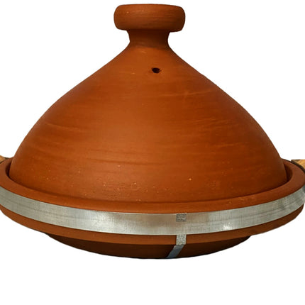 Tajine Natural ongeglazuurd met handvat 33 CM