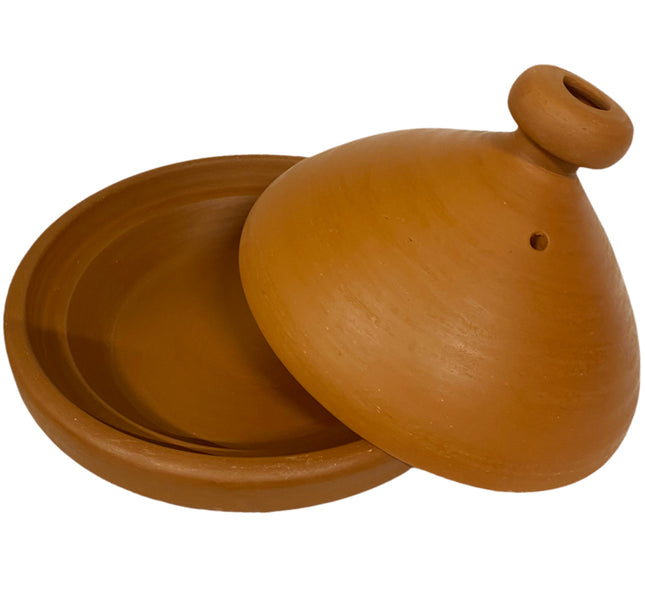 Authentieke Handgemaakte aardewerk tajine Naturel ongeglazuurd