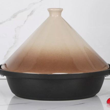 CUILINA | Tajine aardewerk en gegoten Aluminium inductie| Handvaten| Geschikt voor 4-8 personen -  Alle warmtebronnen| Ø 30cm