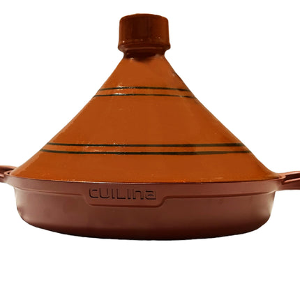 Cuilina | Tajine Maroc Ø30cm - Handgemaakt keramiek deksel-  Non-stick - Geschikt voor Alle Kookplaten