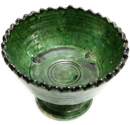 Tamegroute aardewerk Saladeschaal op poot Ø 24 cm