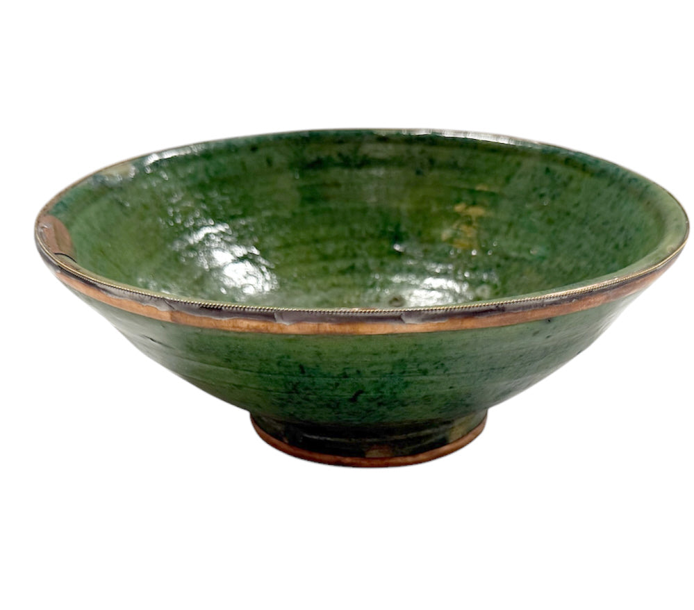 Tamegroute bowl with copper rim Ø 22