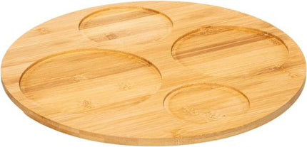 Tapasschaal / aperitiefset hout / zwart. 33cm