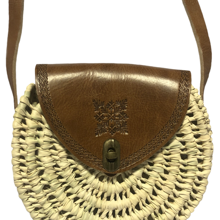 Raffia schouder Cross-Body tas