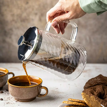 Klausberg Piston Koffie-/Thee Zetter - Glas - 1L
