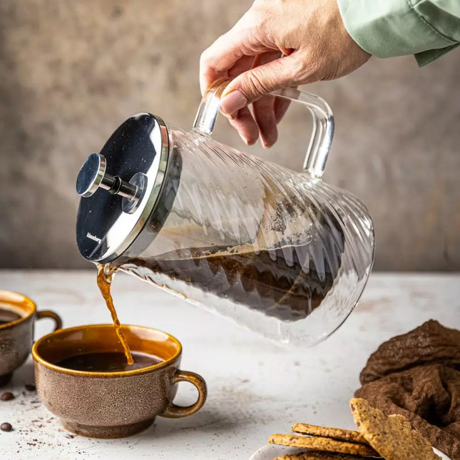 Klausberg Piston Koffie-/Thee Zetter - Glas - 1L