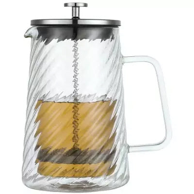 Klausberg Piston Koffie-/Thee Zetter - Glas - 1L