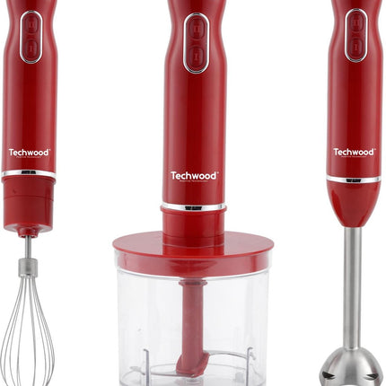 Techwood - Staafmixerset - 3-in-1 - rood