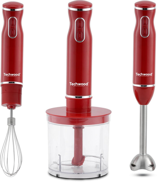 Techwood - Staafmixerset - 3-in-1 - rood