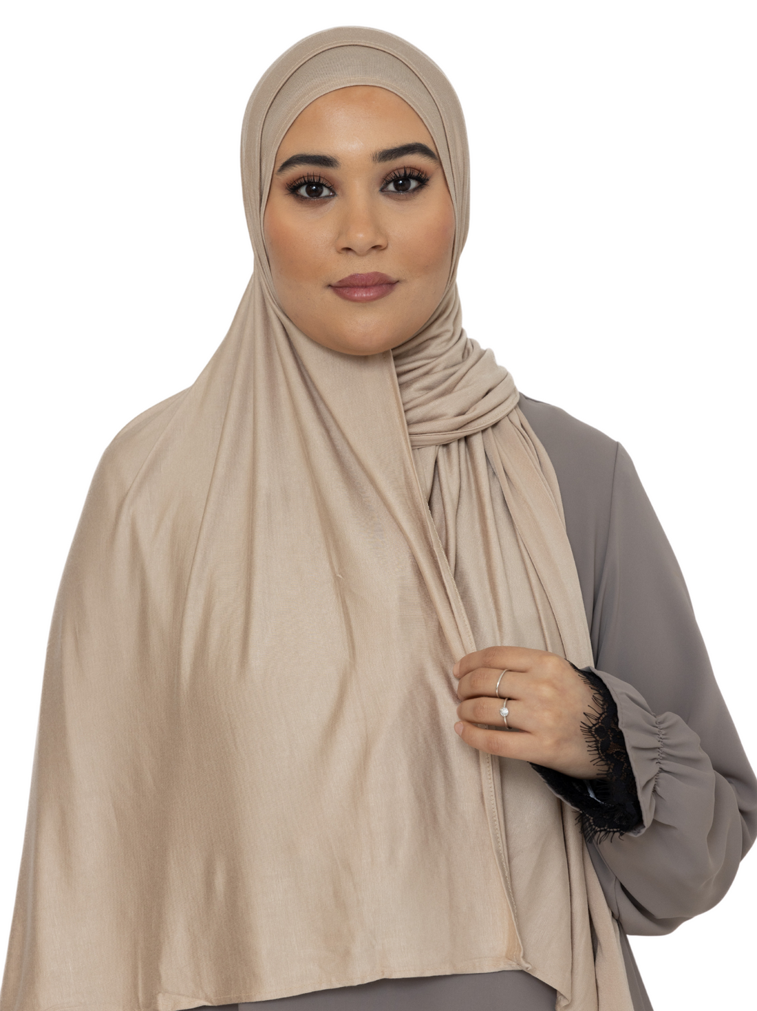 Katoenen stretch sjaal – hoofddoek van katoen, niet doorschijnend, 170 x 60 cm – foto 15