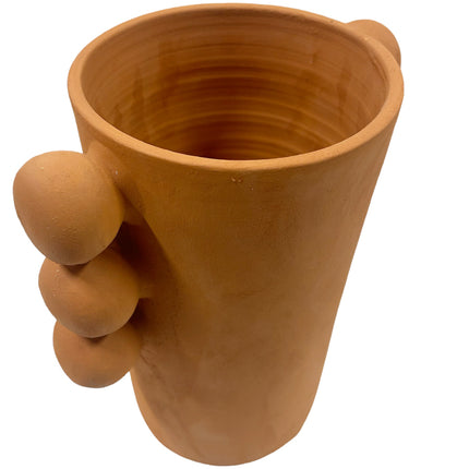Terracotta aardewerk vaaspompons naturel