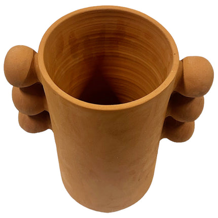 Terracotta aardewerk vaaspompons naturel
