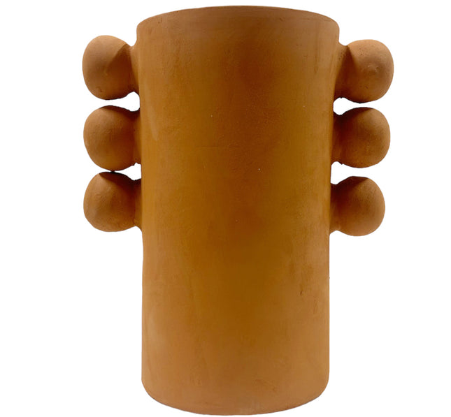 Terracotta aardewerk vaaspompons naturel