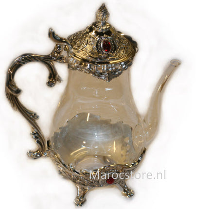 Glazen theepot lang Transparant