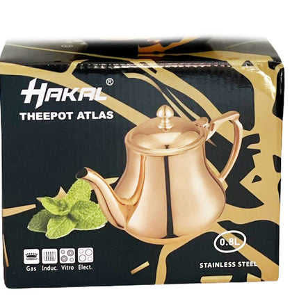 Marokkaanse theepot roestvrij staal - goud