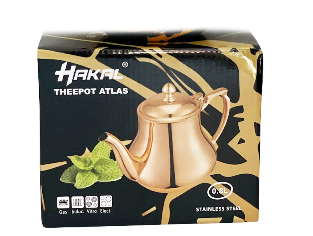 Théière marocaine en acier inoxydable - or