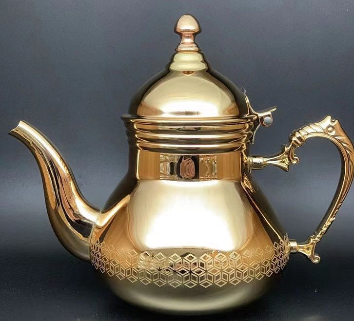 Marokkaanse theepot Marrakech rosé gold – RVS, 0,8 of 1,5 liter – foto 3