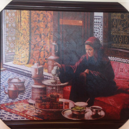Schilderij theevrouw