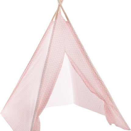 Tipi speeltent voor kinderen - 120 x 120 x 160 cm - roze - wigwam
