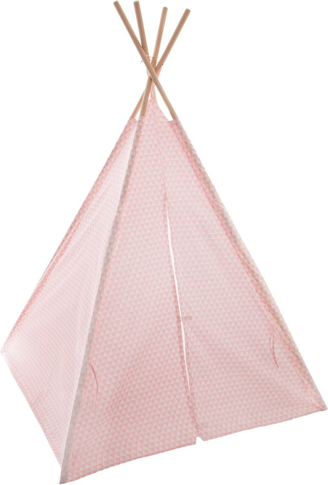Tipi speeltent voor kinderen - 120 x 120 x 160 cm - roze - wigwam