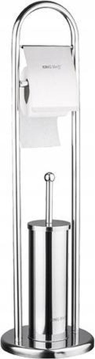 Kinghoff toilet borstel & papier houder - RVS