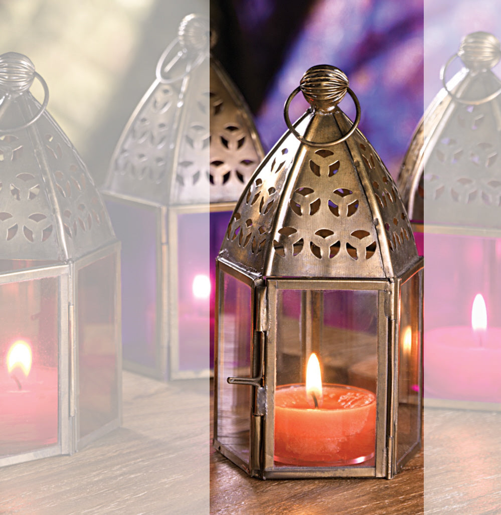 Mini lanterne en verre style marocain