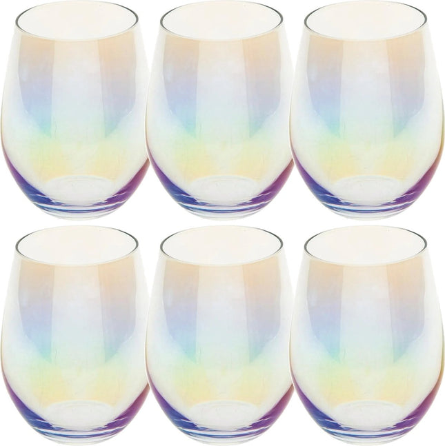 Set van 6x stuks tumbler glazen parelmoer Fantasy 540 ml