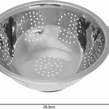 Kinghoff® - Universele Roestvrijstalen Vergiet met Handgrepen - Ø 28 cm - Vaatwasmachinebestendig